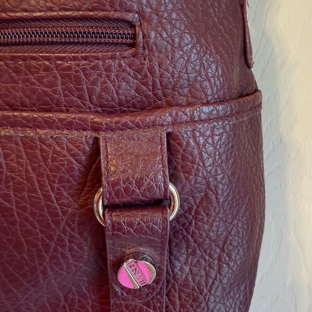 Rosetti Burgundy/Brown Faux Leather Purse/Shoulder Bag Preowned - Picture 6 of 11